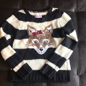 Girls size 10 justice fox sweater